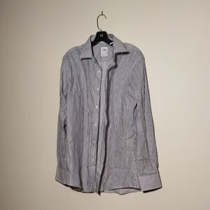 Zara Men's Blue Striped Button Down Shirt